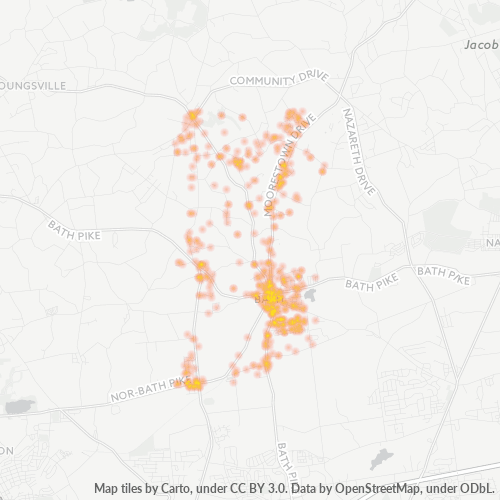 18014 Business Density Heatmap