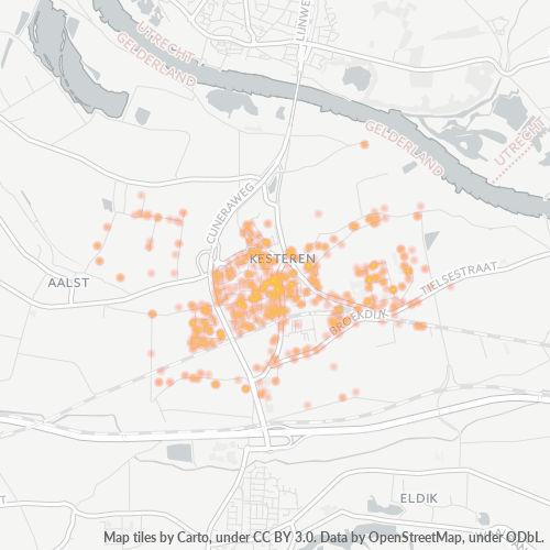 Heatmap voor postcode 4041