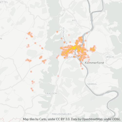 Heatmap für plz 54439