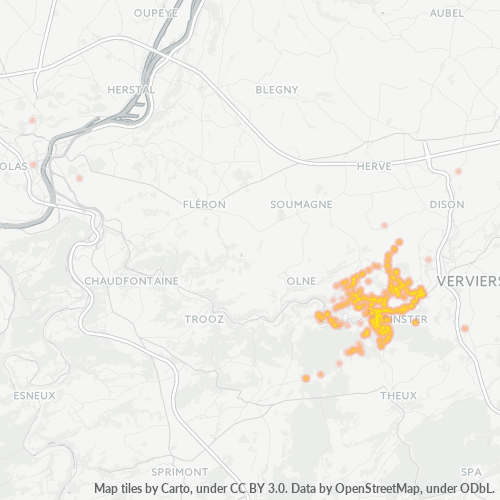 Heatmap voor postcode 4860