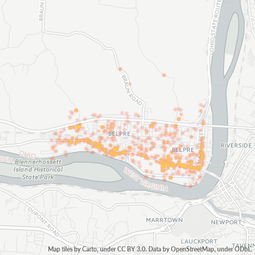 45714 Business Density Heatmap