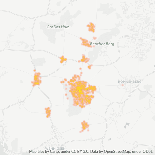 Heatmap für plz 30989