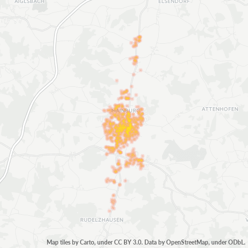 Heatmap für plz 84048
