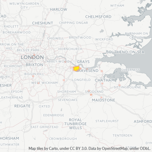 DA9 Business Density Heatmap