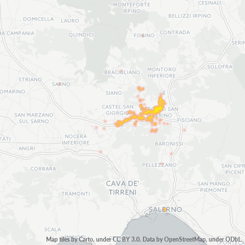 Mappa di calore per cap 84085