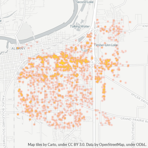 97322 Business Density Heatmap