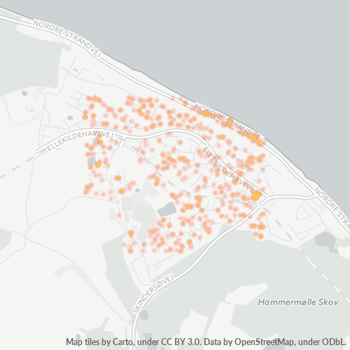 3140 Heatmap over forretningstæthed