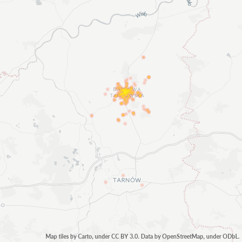 33-200 Mapa intensywności działalności gospodarczej