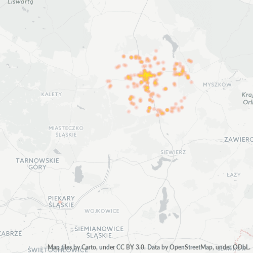 42-350 Mapa intensywności działalności gospodarczej