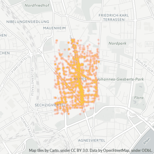 Heatmap für plz 50733