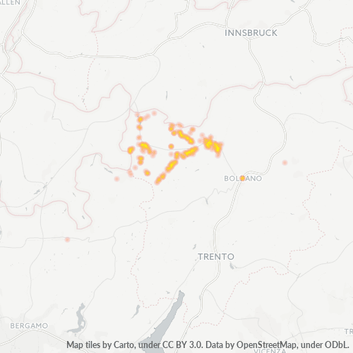 Mappa di calore per cap 39020
