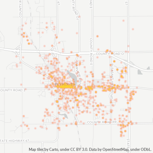 53073 Business Density Heatmap