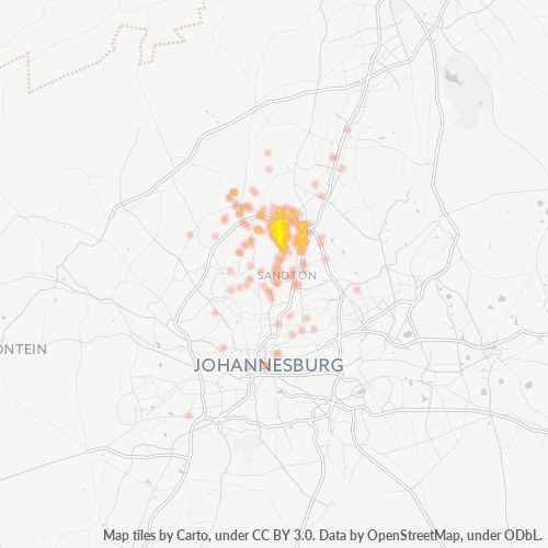2128 Hittekaart vir Besigheidsdigtheid