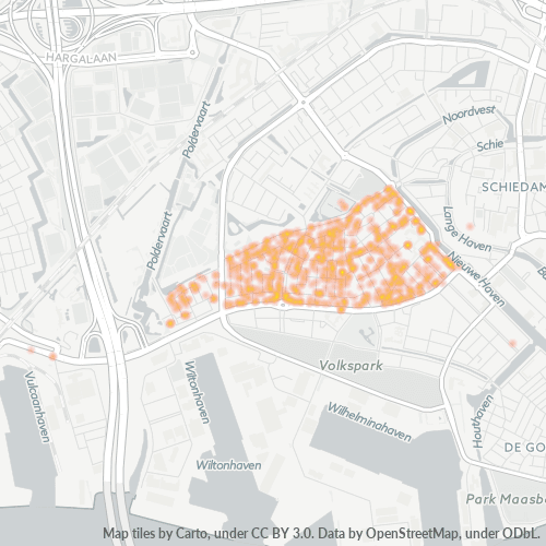 Heatmap voor postcode 3117