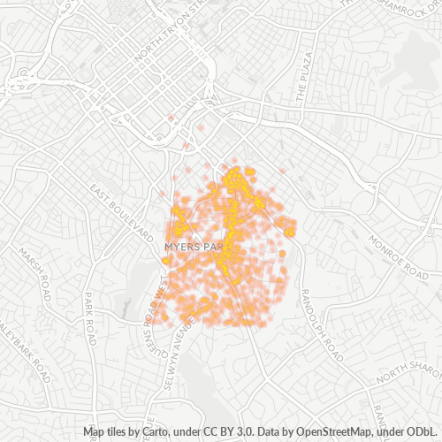 28207 Business Density Heatmap