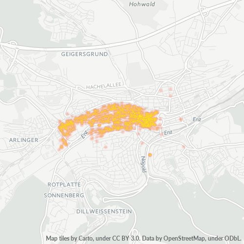 Heatmap für plz 75172