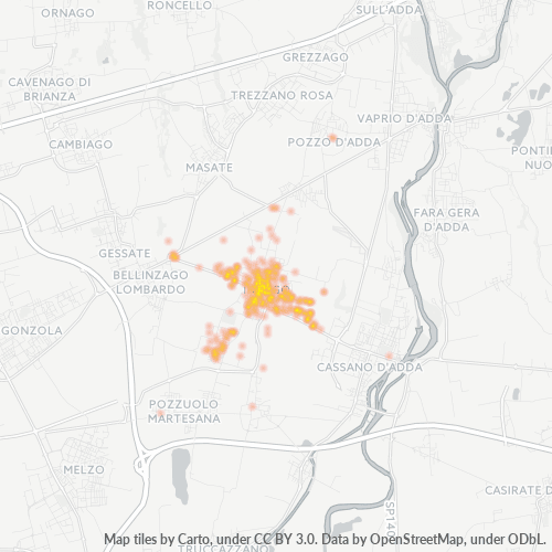 Mappa di calore per cap 20065