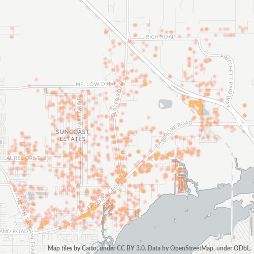 33917 Business Density Heatmap