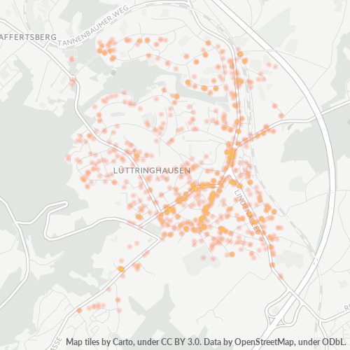 42899 Standortdichte-Heatmap