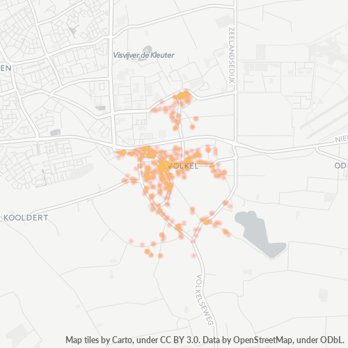 Heatmap voor postcode 5408