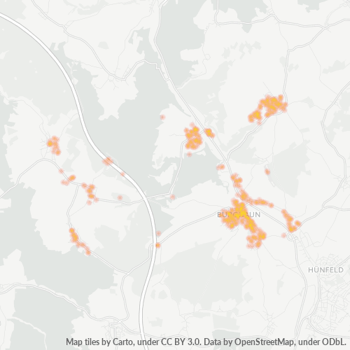 Heatmap für plz 36151