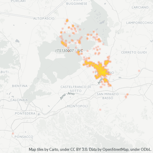 Mappa di calore per cap 50054