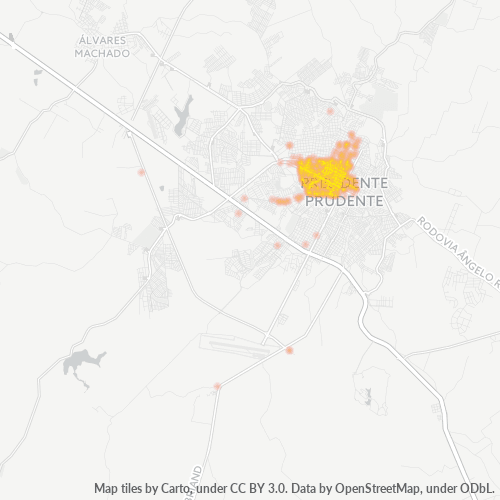 19015-000 Mapa de calor de densidad empresarial