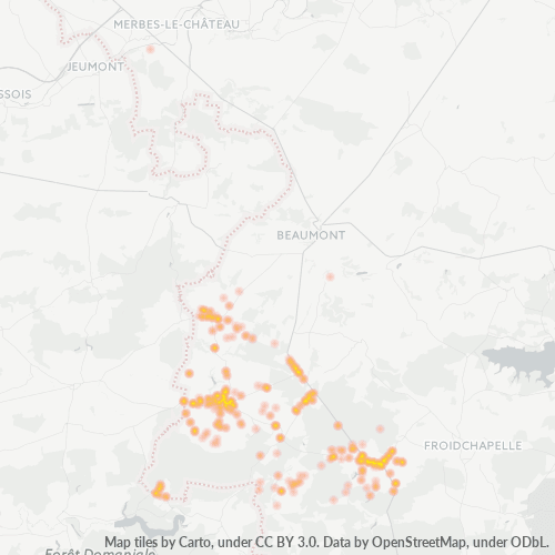 Heatmap voor postcode 6470