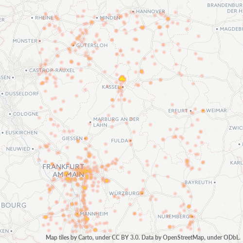 Heatmap für plz 34376
