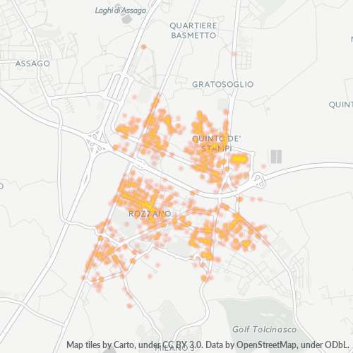 20089 Mappa di concentrazione per la densità di aziende