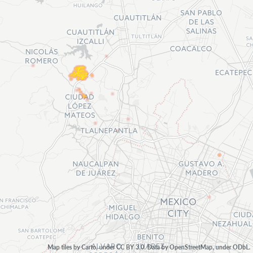 52918 Mapa de calor de densidad empresarial
