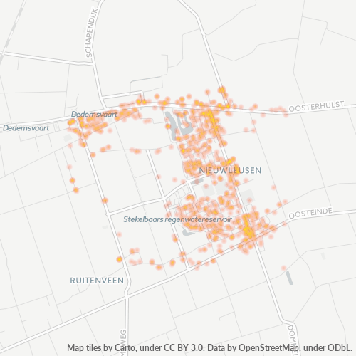 Heatmap voor postcode 7711