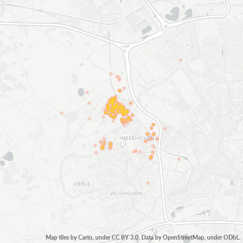 Heatmap voor postcode 5657