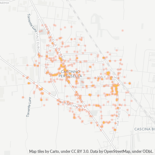Mappa di calore per cap 21042