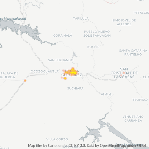 29040 Mapa de calor de densidad empresarial