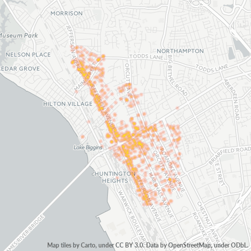 23605 Business Density Heatmap