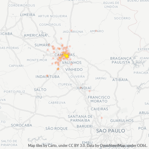 13100-000 Heatmap de Densidade da Empresa