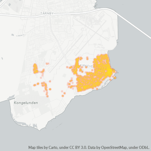 2791 Heatmap over forretningstæthed