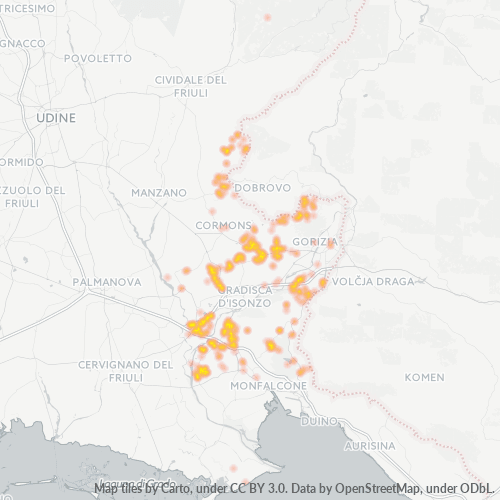 Mappa di calore per cap 34070