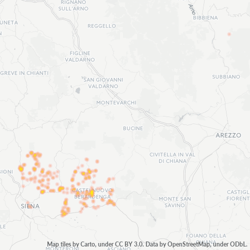 Mappa di calore per cap 53019