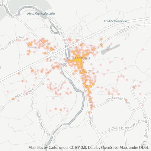 19526 Business Density Heatmap