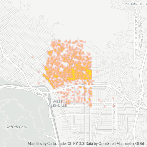91202 Business Density Heatmap
