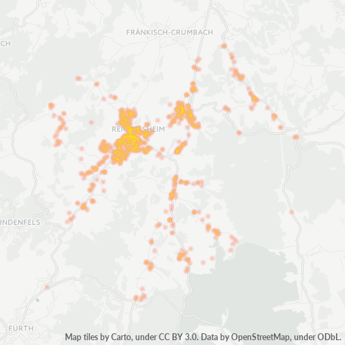 Heatmap für plz 64385