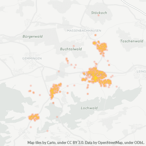 Heatmap für plz 74193