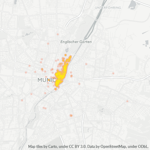 Heatmap für plz 80538