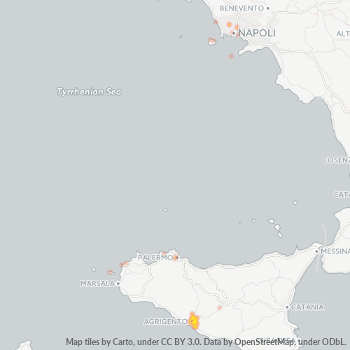 Mappa di calore per cap 92026