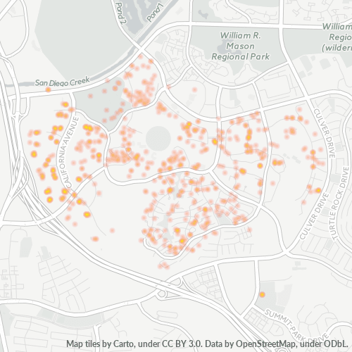 92617 Business Density Heatmap