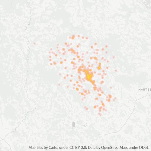 Heatmap für postleitzahl 8225