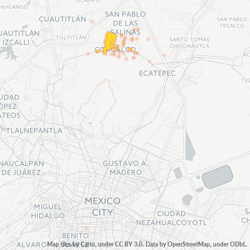 55717 Mapa de calor de densidad empresarial