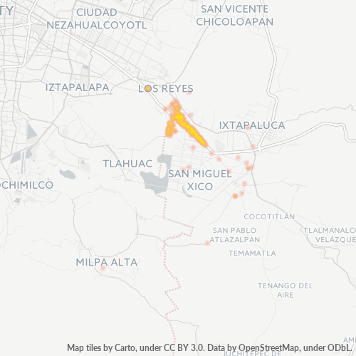 56618 Mapa de calor de densidad empresarial